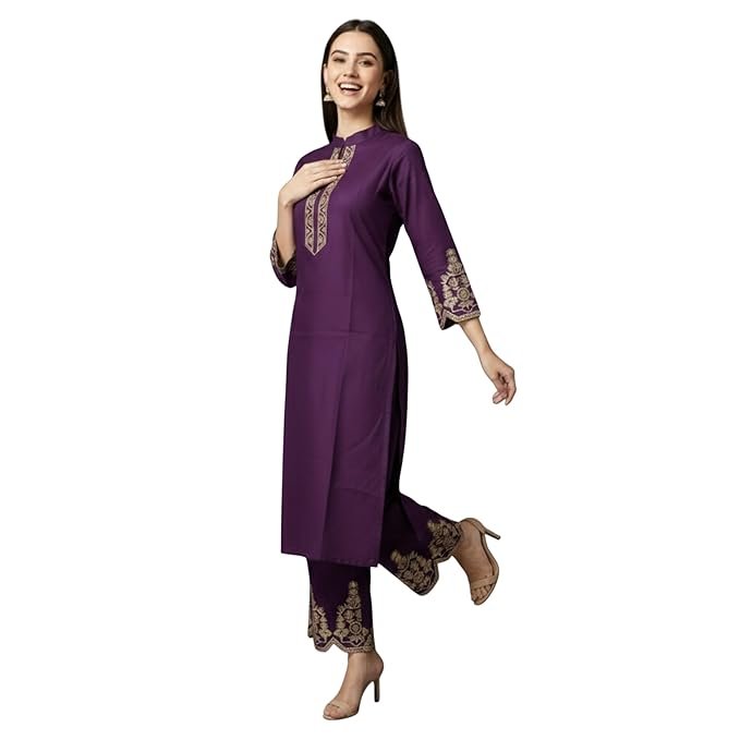 Women's Pure Cotton A-Line Kurta Set