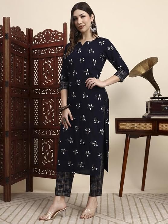 Women's Pure Cotton A-Line Kurta Set
